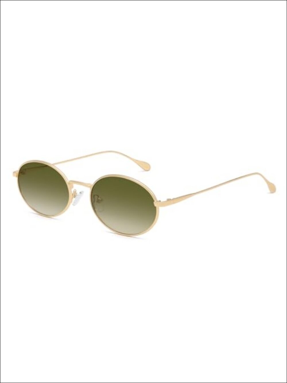 Retro Metal Oval Polarized Sunglasses Full-Frame UV Protection Unisex